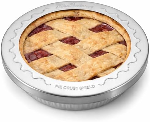 Mrs. Anderson's Baking Pie Crust Protector Shield, Fits Up To 8-Inch Pie Plates, Prevents Over-Browning And Spills