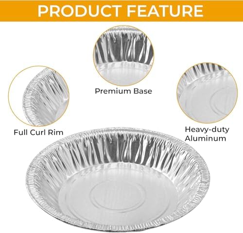 Aluminum Foil 6 inch Baking Pie Pans, 20-Pack