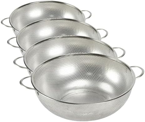 Chef Craft Select Microperforated Colander, 5 Quart, Stainless Steel (Pack of 4)