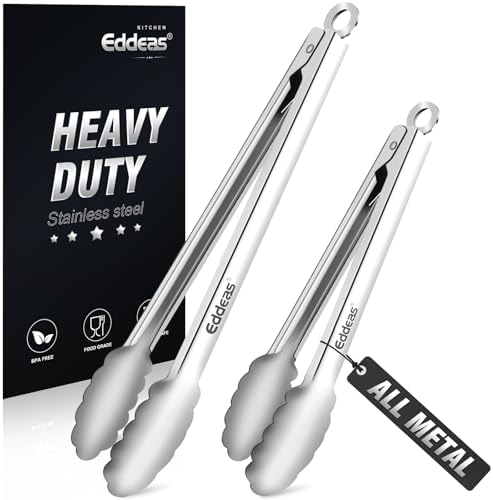 Metal Tongs For Cooking Up To 600°F Kitchen Tongs 2PCS - 9", 12 inch