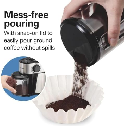 Hamilton Beach Electric Burr Coffee Grinder with Large 16 oz. Hopper