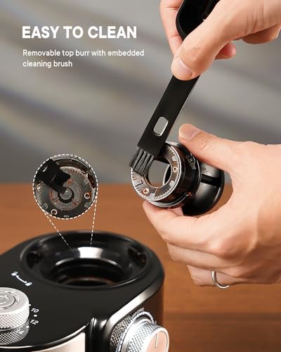 SHARDOR Electric Burr Coffee Grinder 2.0, Automatic Coffee Bean Grinder for Home Use, Adjustable Burr Mill with 16 Precise Settings for Espresso & French Press, Glossy Black