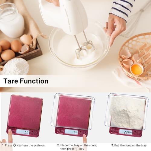 Fuzion Small Gram Scale 3000g, Digital Kitchen Food Scale, Gram and Ounce