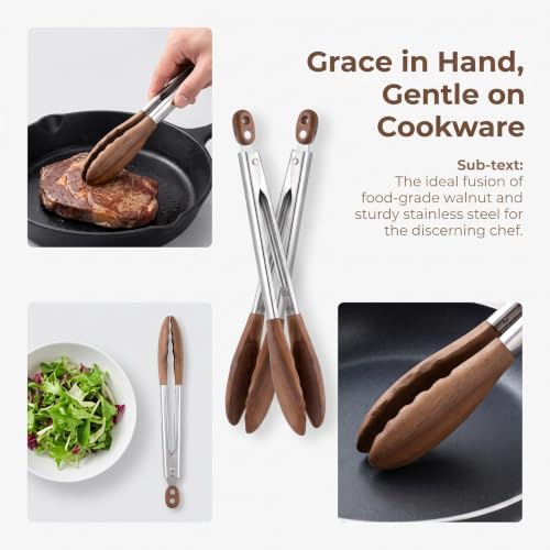 Wooden Tongs 2-Pack 13.5" & 10"