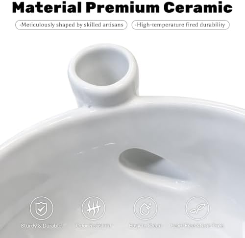 Ceramic Berry Washing Bowl with Auto-Spin Swirl Drainage