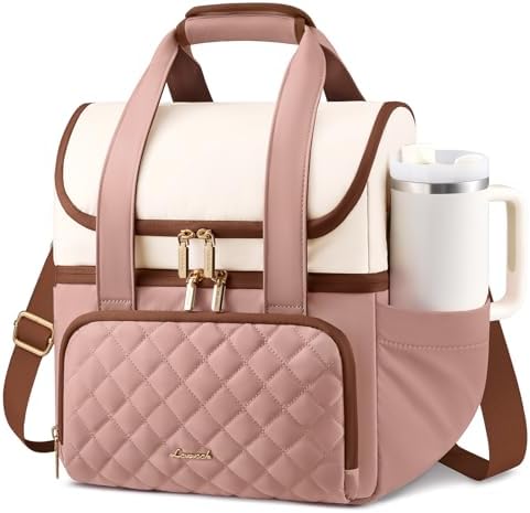 LOVEVOOK Insulated Lunch Box for Women,X Large Double Deck Adult Lunch Bag