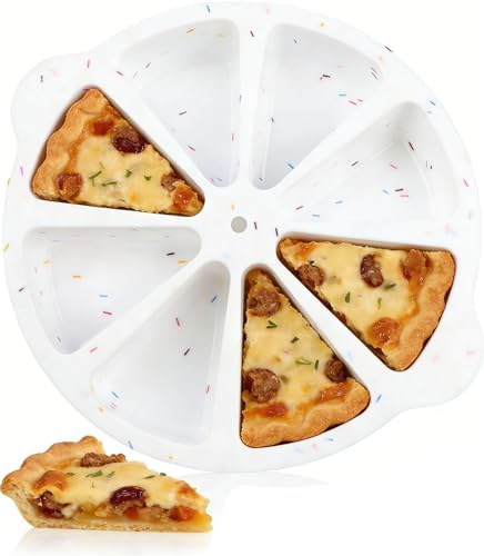 SHEbaking Scone Pan Silicone Scone Molds Scone Pans for Baking 8-Cavity Wedge Pan Slice Cake Mold for Pie,Pizza,Brownies BPA free