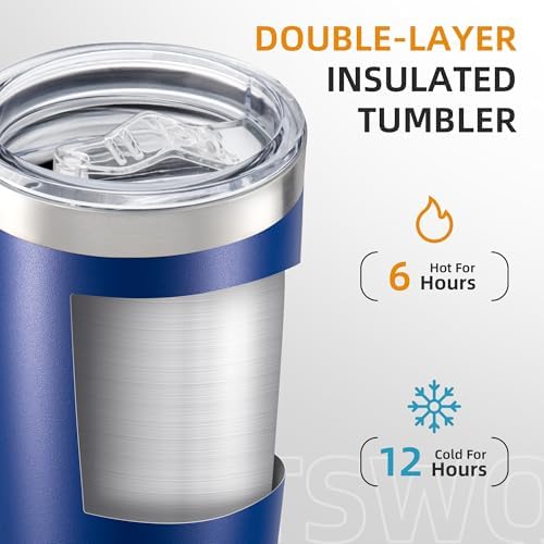 20oz Tumbler Bulk with Lid Stainless Steel Tumblers, 12 Pack