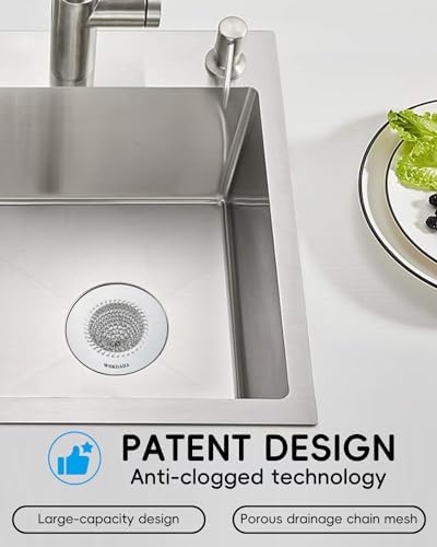 4 Pack Reversible Kitchen Sink Drain Strainer, Anti-Clog Flat Edge Design