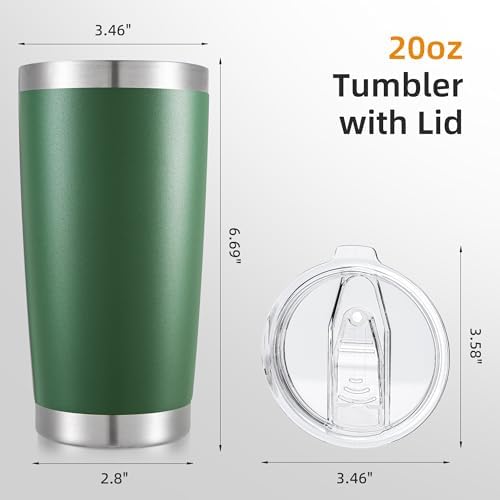 20 oz Tumbler with Lid Stainless Steel Insulated Tumblers, 1 Pack