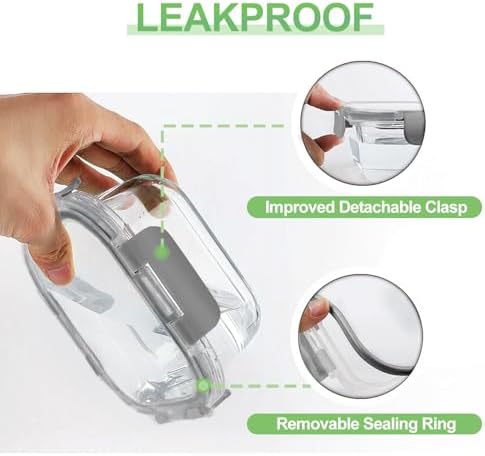 18 Piece Glass Food Storage Containers with Snap Locking Lids for Meal Prep