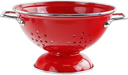 Calypso Basics by Reston Lloyd Powder Coated Enameled Colander, 1 Quart, Red