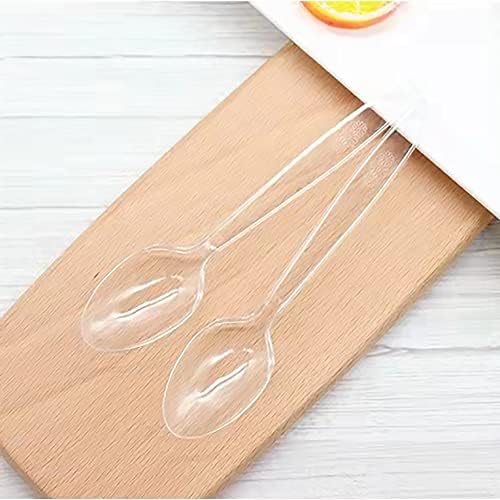 MOACOCK 1000 Count Heavy Weight Clear Plastic Forks and Spoons