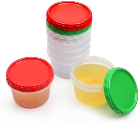 EONJOE 16oz Plastic Freezer Food Soup Containers with Lids, 2 Cup, 6pcs