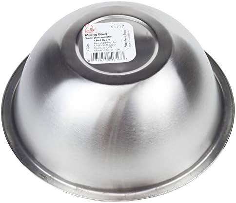 Chef Craft Brushed Mixing Bowl, 2.5-Quart, Stainless Steel