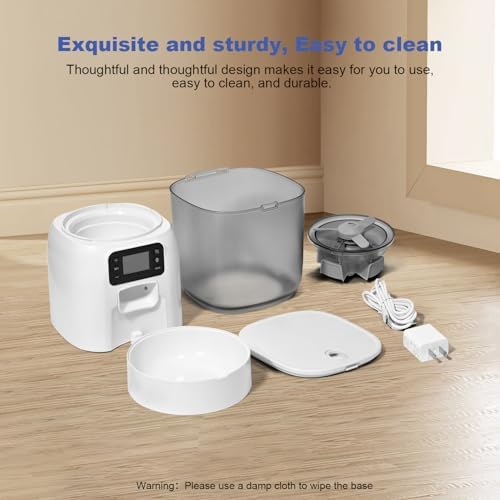 ANDOLL HOME Automatic Cat Feeder, 3L Cat Food Dispenser with 10s Voice Recorder, Pet Feeder up to 8 Meals per Day, Timed Dog Feeder