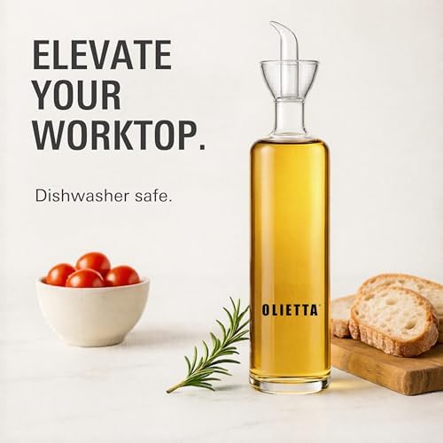Olive Oil Dispenser Bottle Set 17, 8.5, 4.2 fl oz - Borosilicate Glass