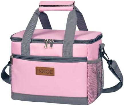 iknoe Insulated Lunch Bag, Foldable 8.5L Cooler Bag for Men & Women, Lunch Box