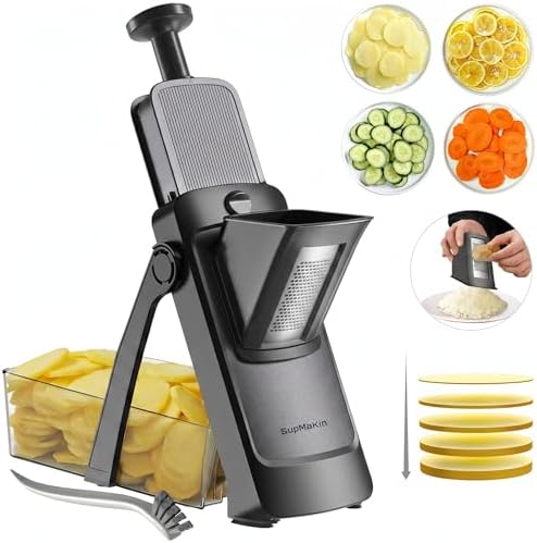 SupMaKin Safe Mandoline Slicer Plus, Adjustable Potaot slicer 1-8 mm
