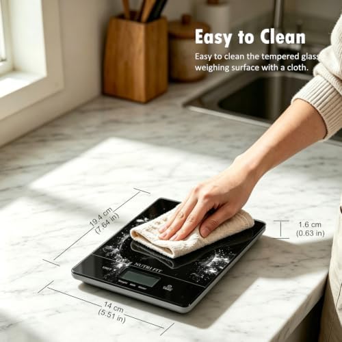 NUTRI FIT Digital Food Scale Kitchen Scales Grams & Ounces for Weight Loss