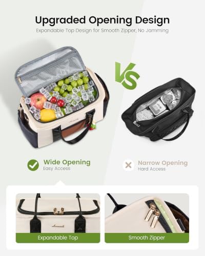 LOVEVOOK Insulated Lunch Bag Women, Puffer Adult Lunch Box for Women, Gift