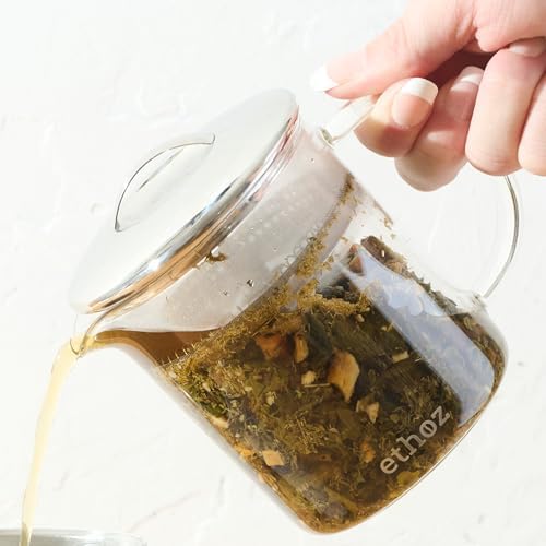 Ethoz by Planetary Design Borosilicate Glass Tea Brewer, Loose-Leaf Infuser