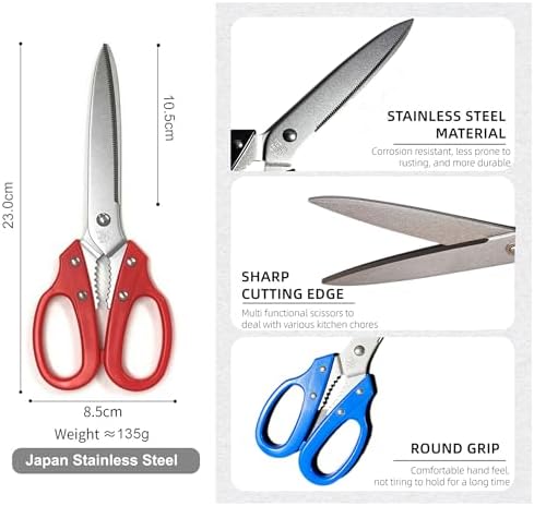 Tanaka Kitchen Shears Heavy Duty Japanese Stainless Steel 강주은 주방가위