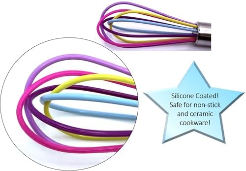 Small Silicone Whisk for Cooking & Mixing (6 inches)