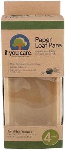 IF YOU CARE FSC Certified Paper Loaf Baking Pans, 4-count
