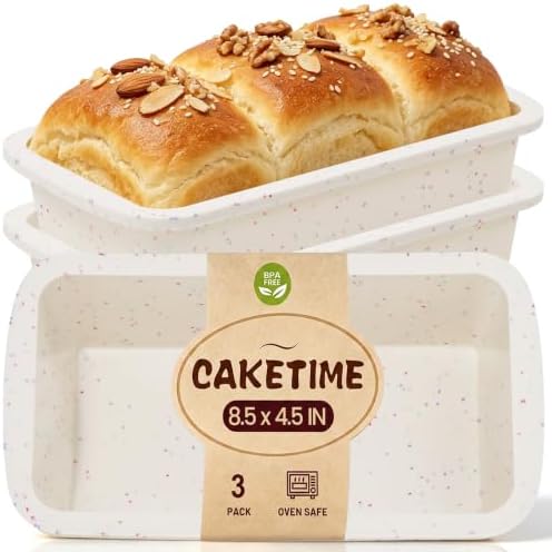 Bread Pan for Homemade Bread - Nonstick Baking Pans Set for 8.5 x 4.5" Loaf