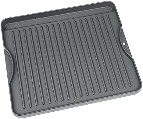 Uniflasy Reversible Cast Iron Griddle for Camp Chef Stoves, 14" x 16"