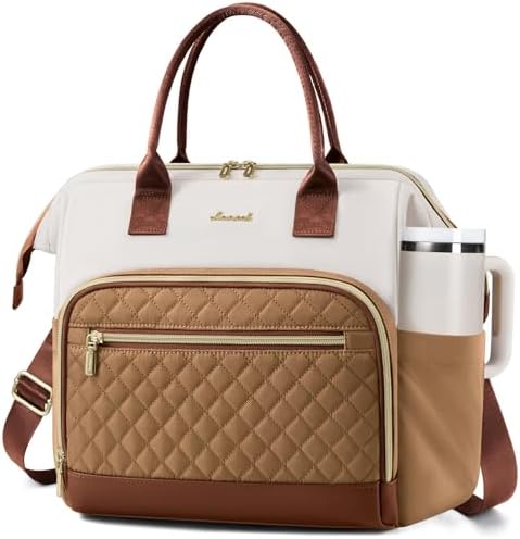 LOVEVOOK Lunch Bag Women, Insulated Lunch Box for Women with Cup Holder