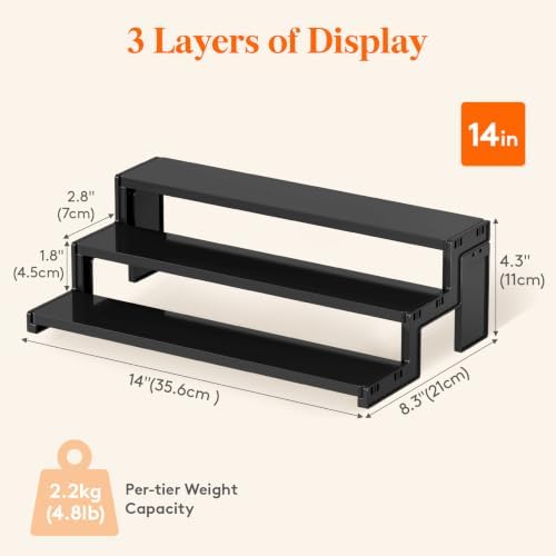 Lifewit 14″ Spice Rack, Perfume Cologne Stand, Tool-Free Assembly, 1 Pcs