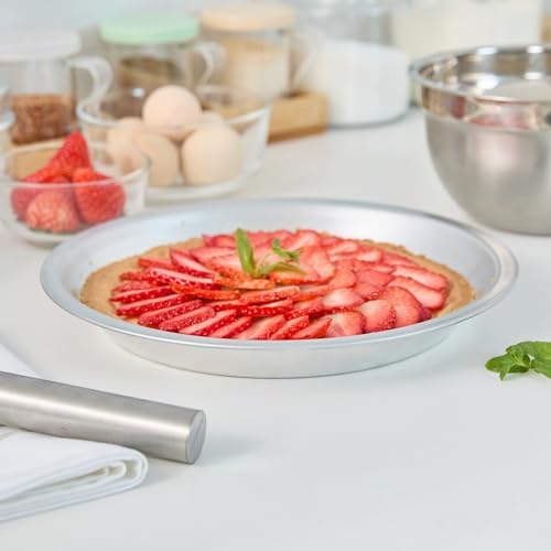 Restaurantware Aluminum Gauge Pie Pan, 12 Pack