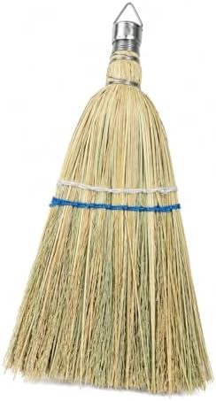 Hand Whisk Broom Corn Straw Broom with Hang Hole for Indoor Outdoor