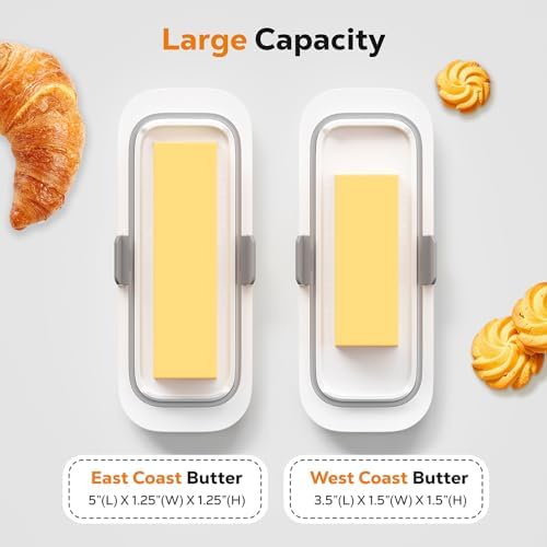 Pisol Butter Dish with Airtight Lid and Lock for 1 Stick Butter