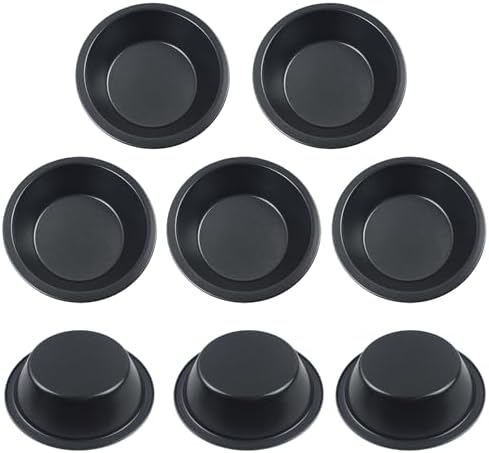 5 Inch Mini Pie Pans, Nonstick Small Round Baking Plates, 7.8OZ