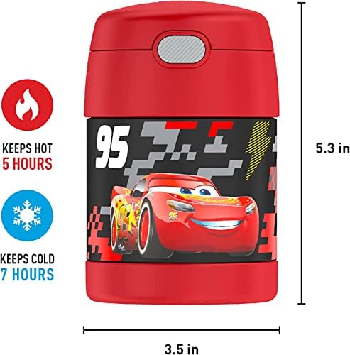 THERMOS FUNTAINER Kids Food Jar with Spoon, 10oz, Cars