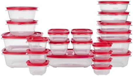 Rubbermaid EasyStore Containers, 44-Piece Set, Food Storage Containers with Lids