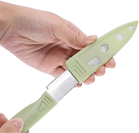 Picnic Prep Set, Cutting Board Kit with Scissors, Knife and Peeler (Green)
