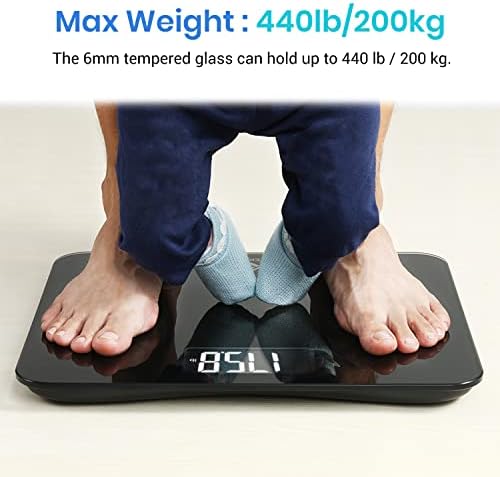 Etekcity Digital Body Weight Bathroom Scale, 440 lb Extra Wide Platform