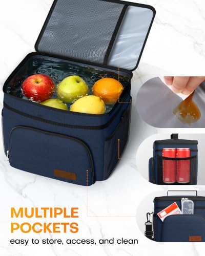 HOTOR Insulated Lunch Box Men Women Leak-Proof Cooler Lunch Bag 9L