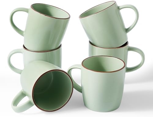 famiware Mercury Coffee Mugs 13 oz, Coffee Mugs Set of 6 with Handle