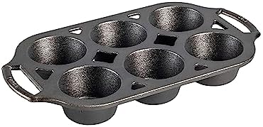 Lodge Pre-Seasoned Cast Iron 6 Wells Muffin Baking Pan, PFAS-Free