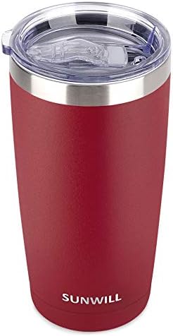 SUNWILL Coffee Tumbler, 20 oz Insulated Travel Mug Stainless Steel