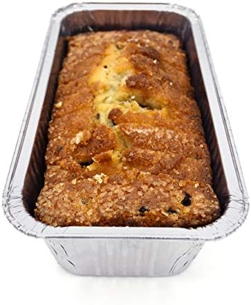(100 Pack) Premium 2-LB Bread Loaf Baking Pans - 8.5" x 4.5" x 2.5" l Heavy Duty l Disposable Aluminum Foil Tins for Cakes Meatloaf Lasagna