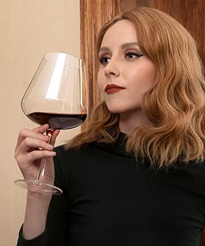 OJA Wine Glasses Set, Crystal Large Red Wine Glass Set of 4, 28 oz
