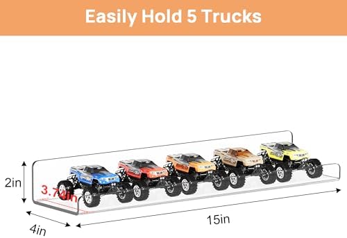 upsimples 8 Pcs 15" Acrylic Shelves for Wall Display and Storage, Clear