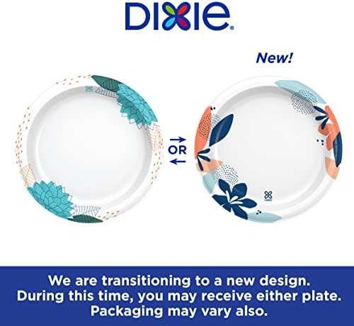 Dixie Medium Paper Plates, 8.5 Inch, 90 Count, 2X Stronger*, Microwave-Safe, Soak-Proof, Cut Resistant, Disposable Plates For Everyday Breakfast, Lunch, & Dinner Meals (Pack of 2)
