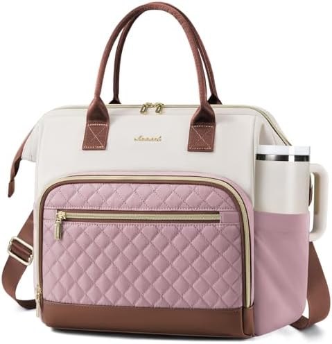 LOVEVOOK Lunch Bag Women, Insulated Lunch Box for Women with Cup Holder